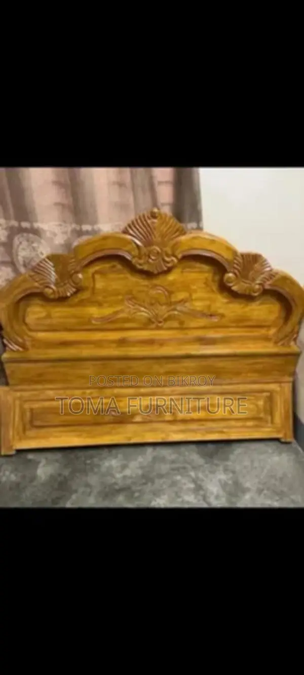 Akashmoni Wood Semi-Box Bed