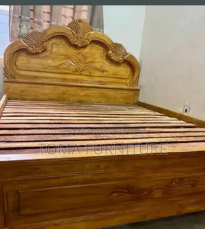 Akashmoni Wood Semi-Box Bed