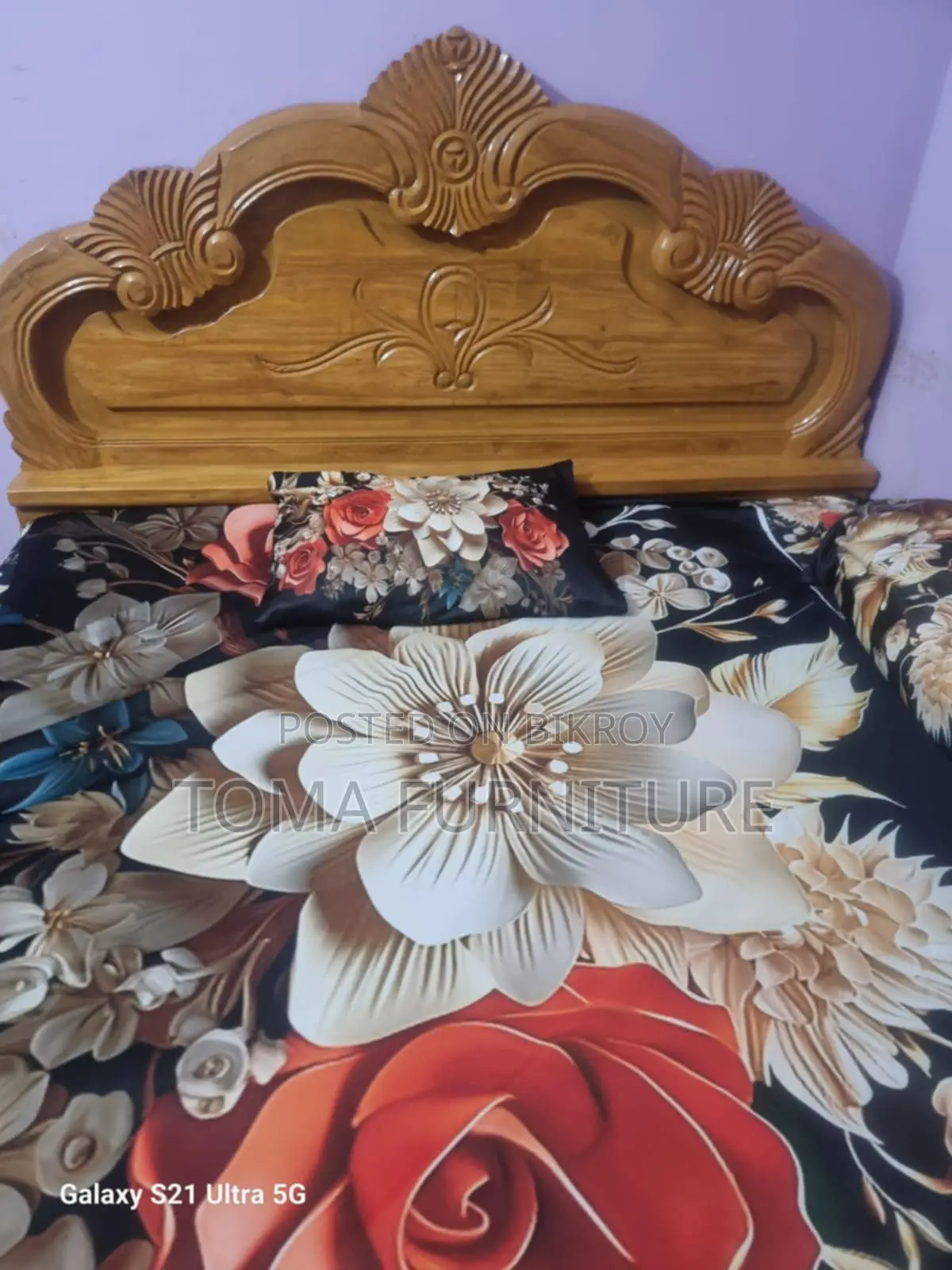 Akashmoni Wood Semi-Box Bed
