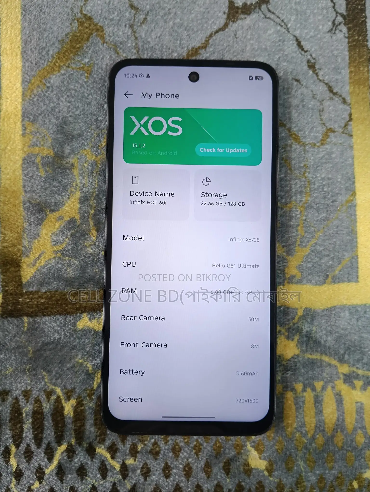 Infinix Hot 60i 6/128 (Used)