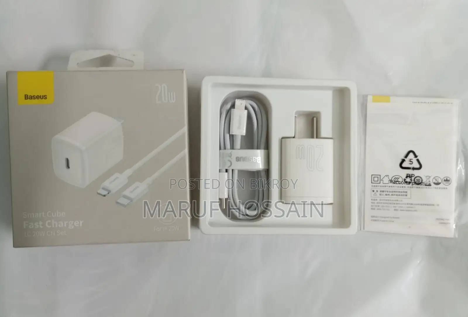 Baseus 20 Watt Charger + Cable