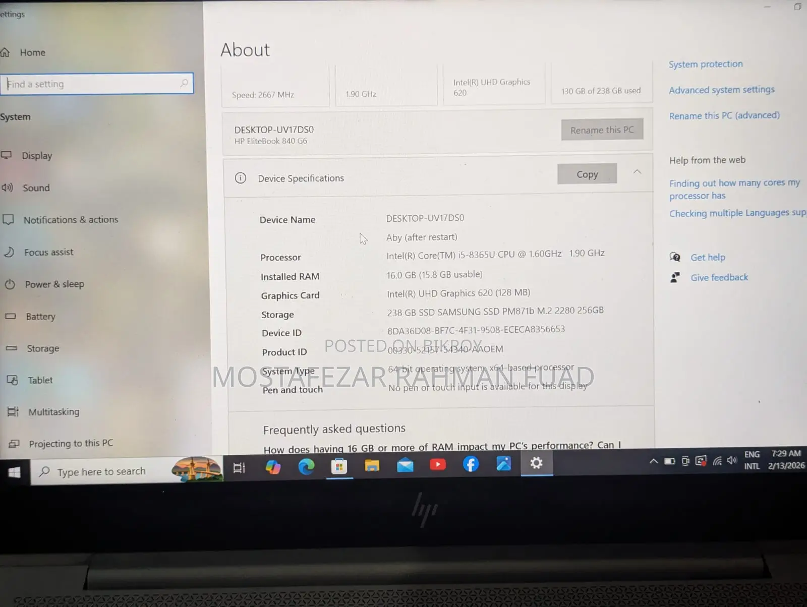 Laptop for sale