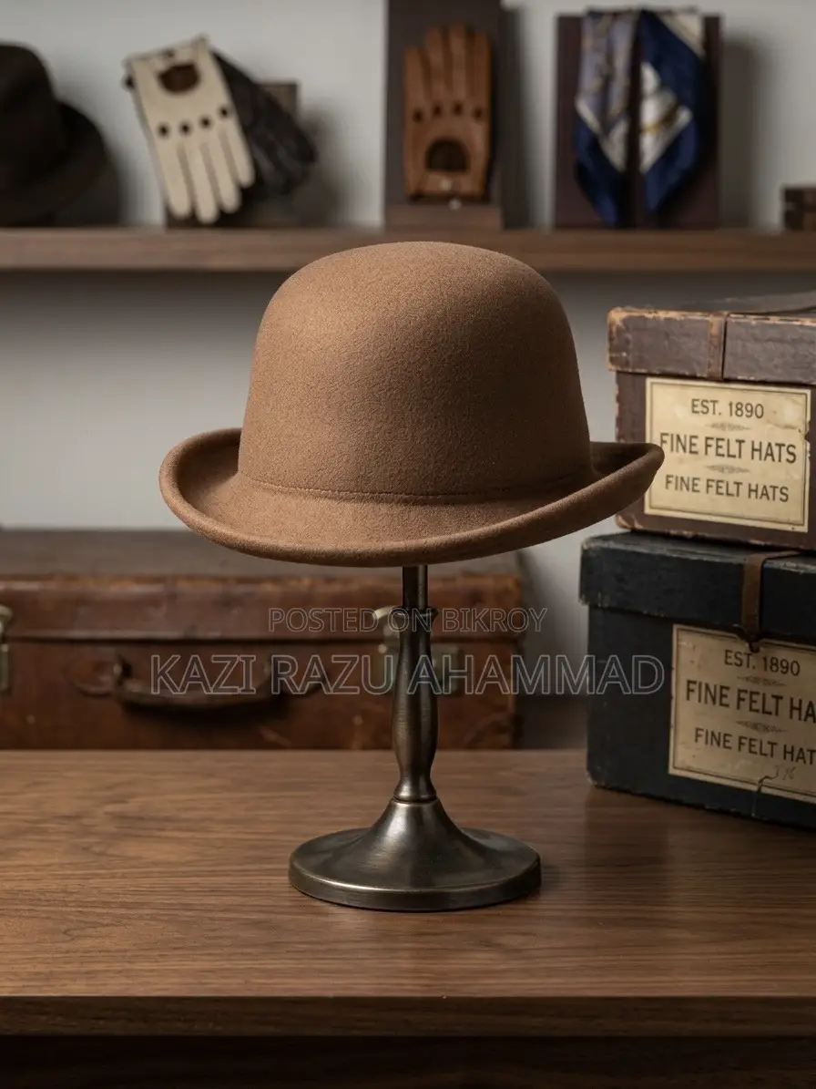 Premium Felt Bowler Hat for Men Women