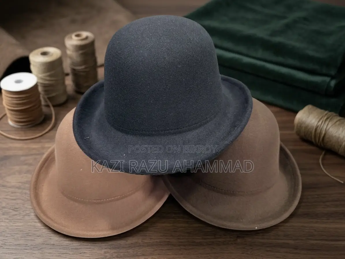 Premium Felt Bowler Hat for Men Women