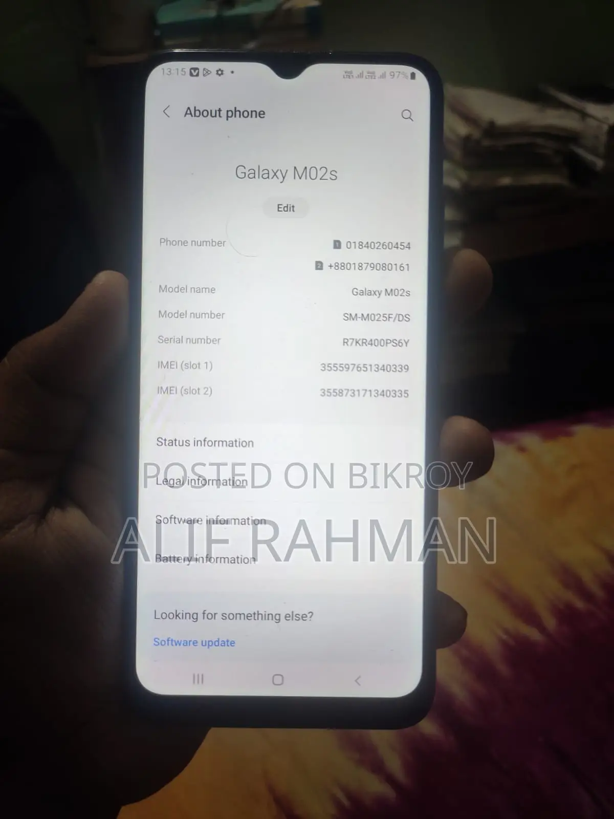 Samsung Galaxy M02s 4/64 (ব্যবহৃত)