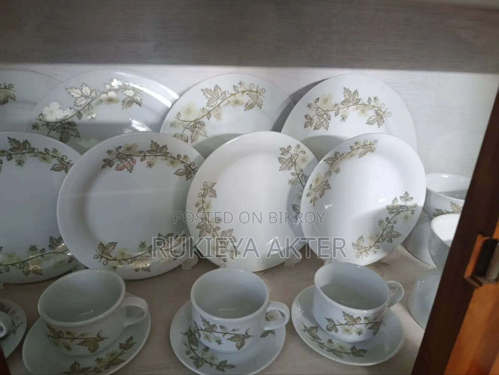 Two Dinner Sets: One Glass, One Melamine