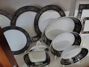 Two Dinner Sets: One Glass, One Melamine