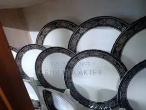 Two Dinner Sets: One Glass, One Melamine