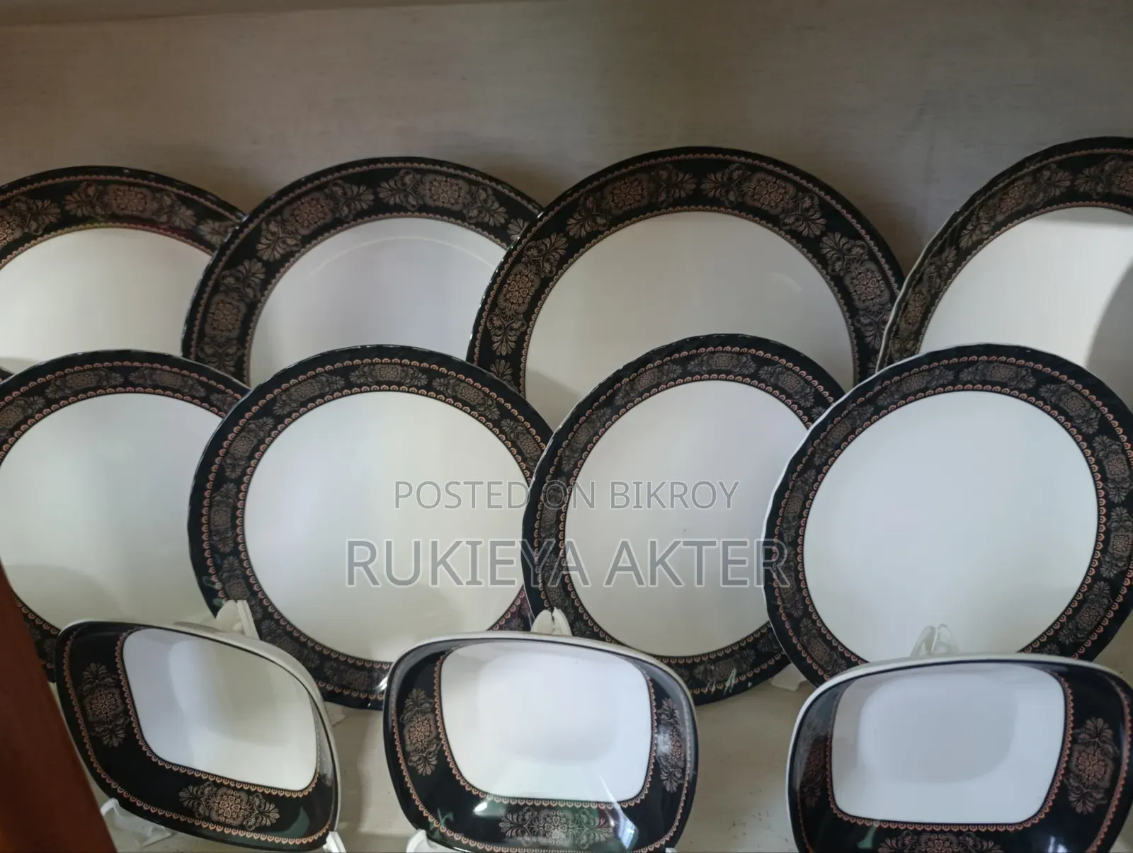 Two Dinner Sets: One Glass, One Melamine