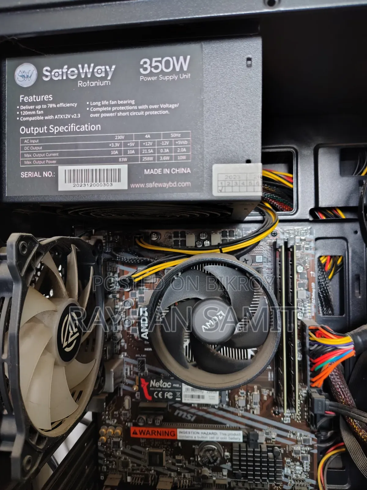 Desktop Computer 16GB AMD Ryzen 5 SSD 256GB