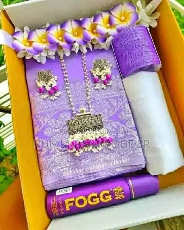 The package includes a saree