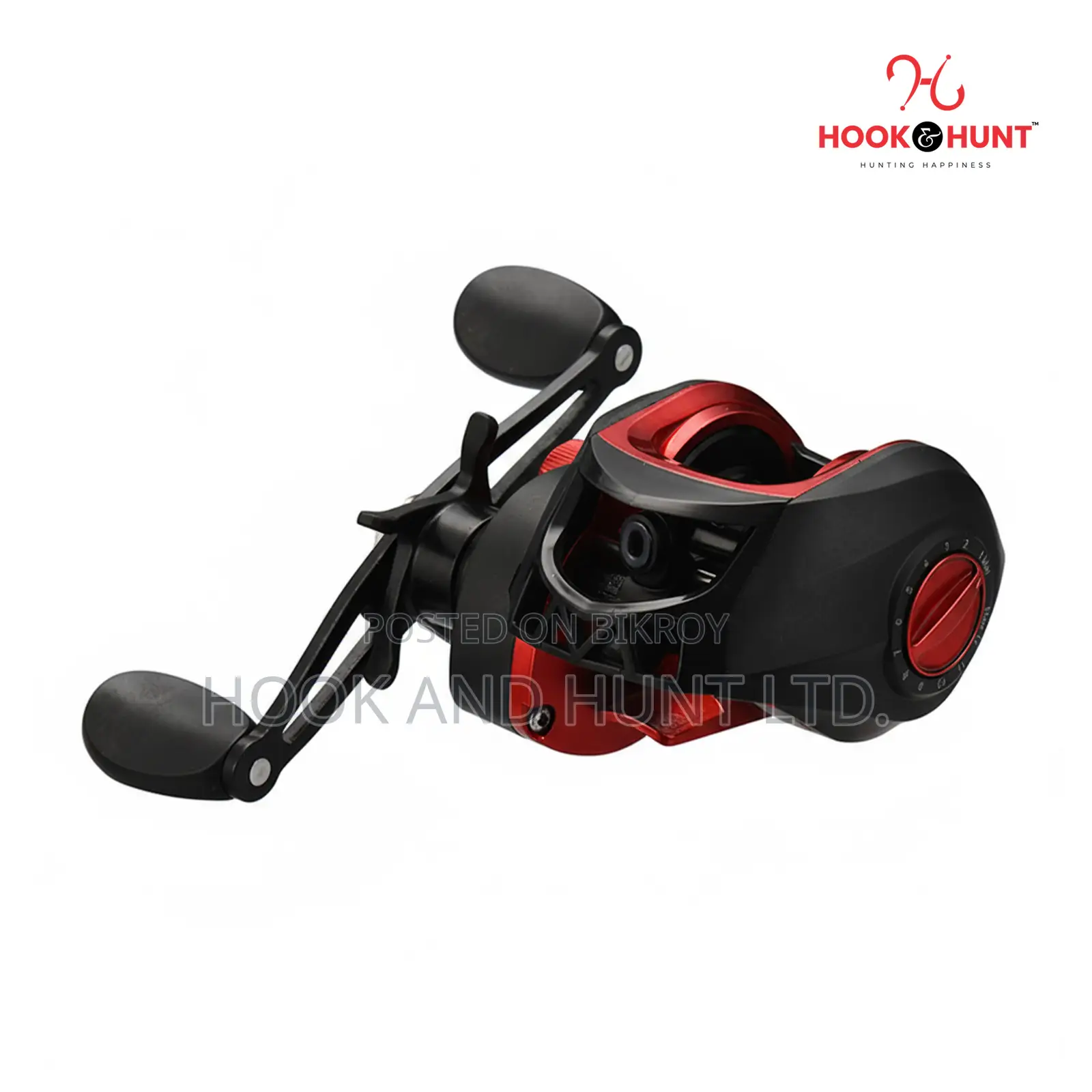 Luya Metal Drum Fishing Reel Black & Red
