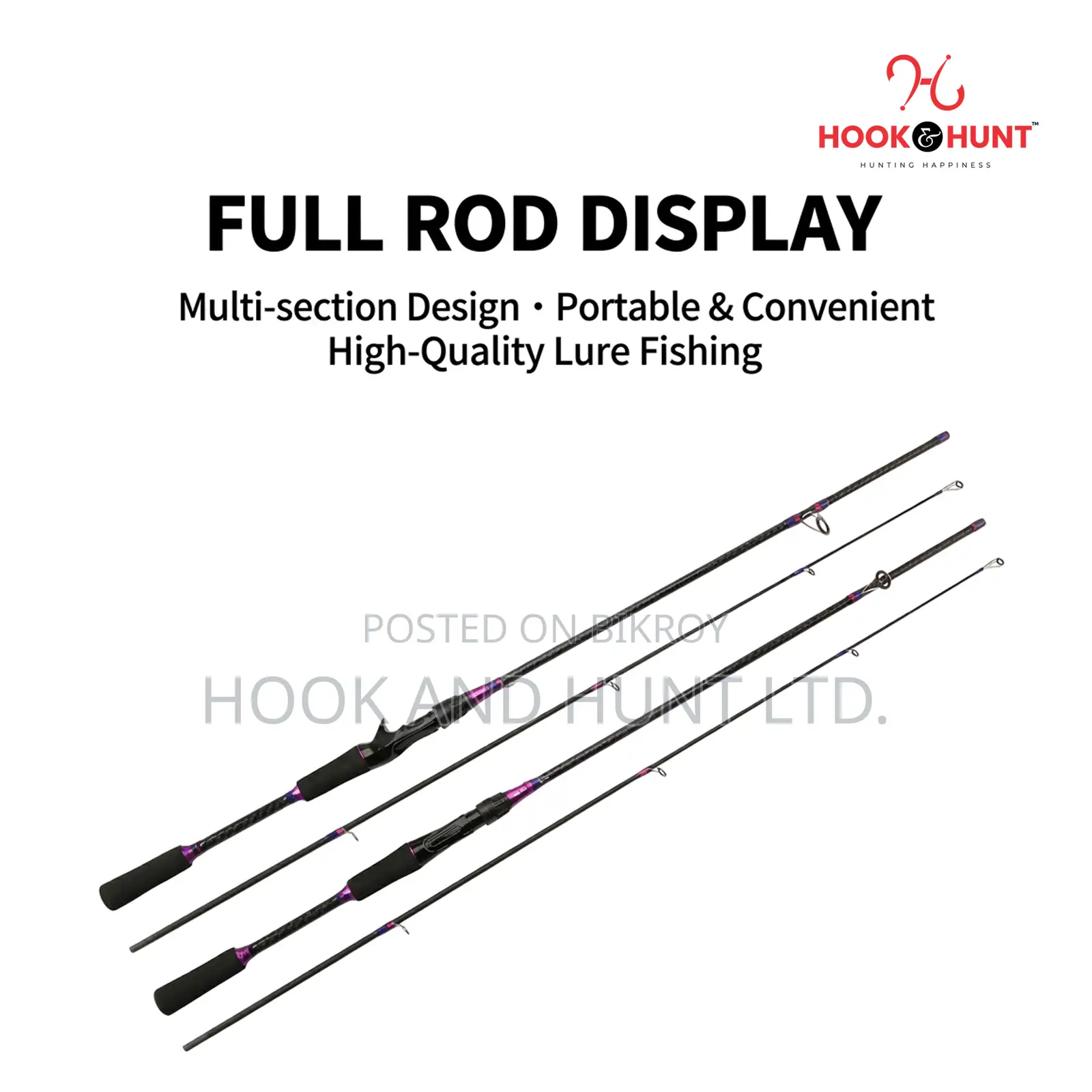 Long Casting Fiberglass Lure Fishing Rod 180–240CM