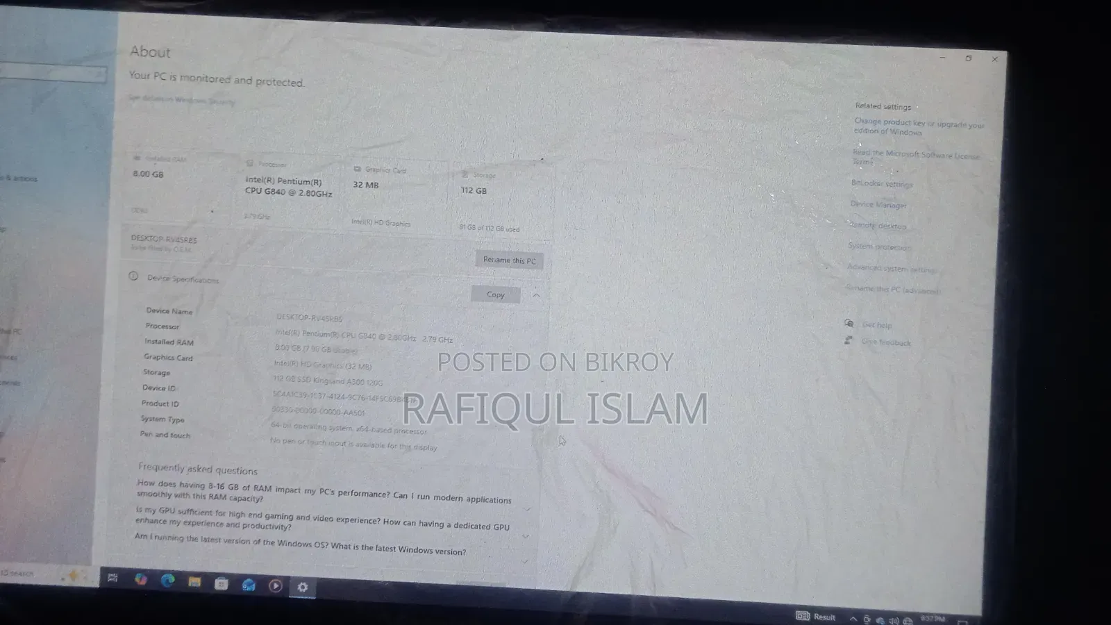 Computer Full Fresh Condition