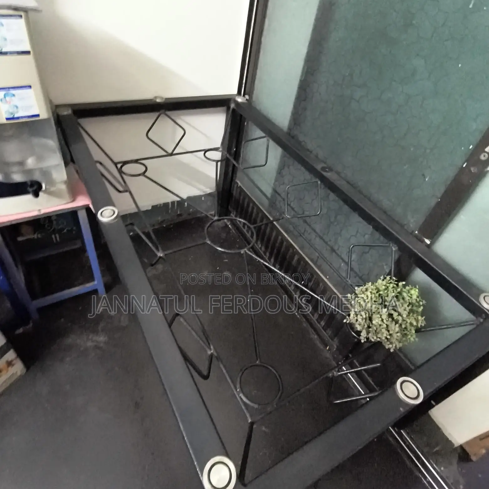 Used Dining Table Without Glass. Material S.S Steel.