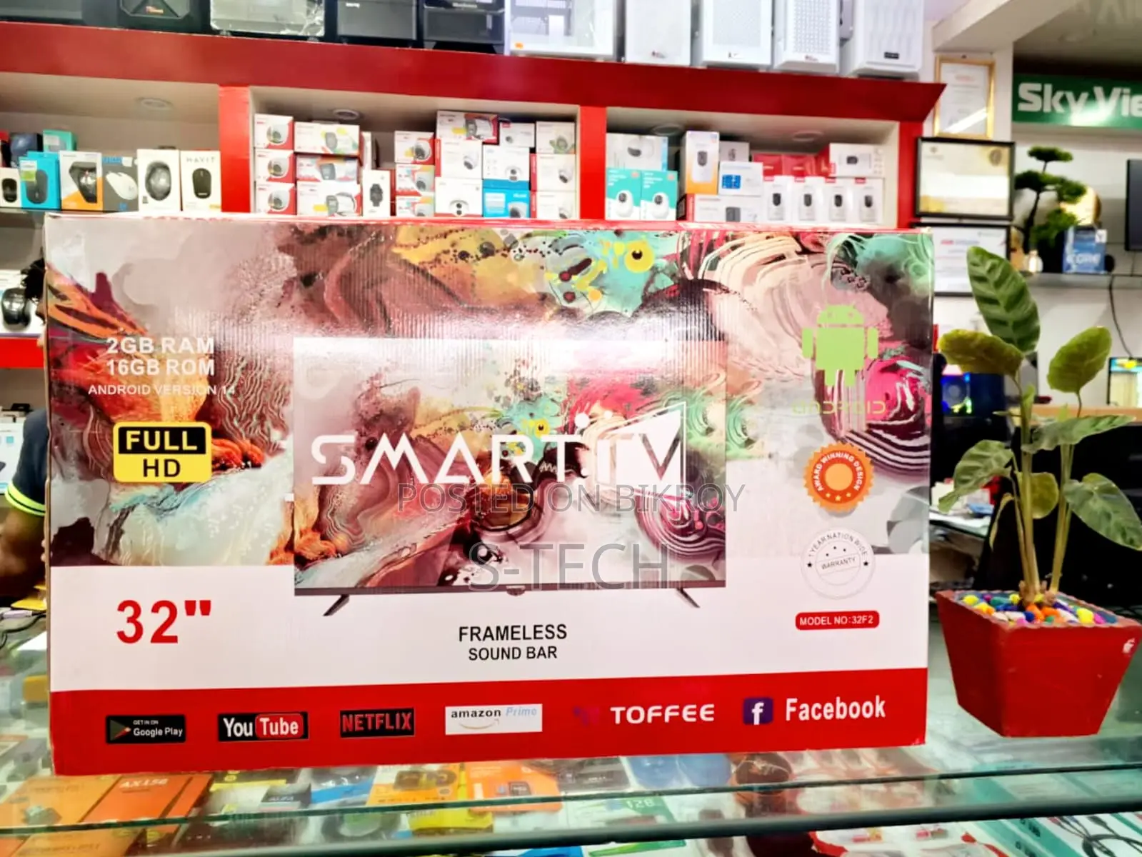 General Flag, 32" Smart Frameless TV, Model No: 32F2