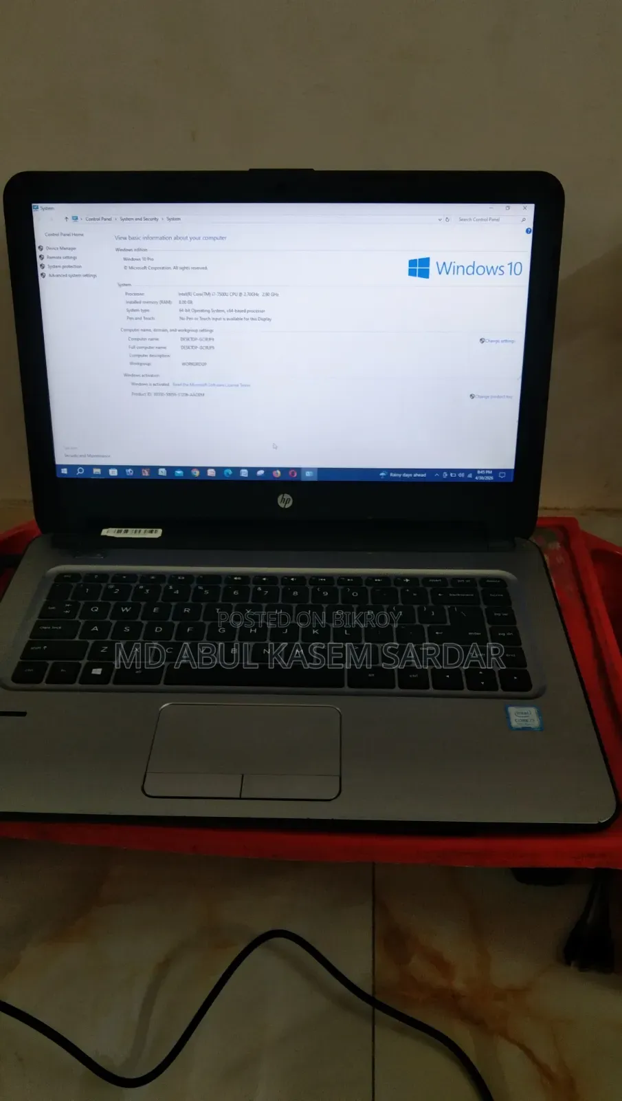 Laptop HP 14-Dq1088wm 8GB Intel Core I7 HDD 1T