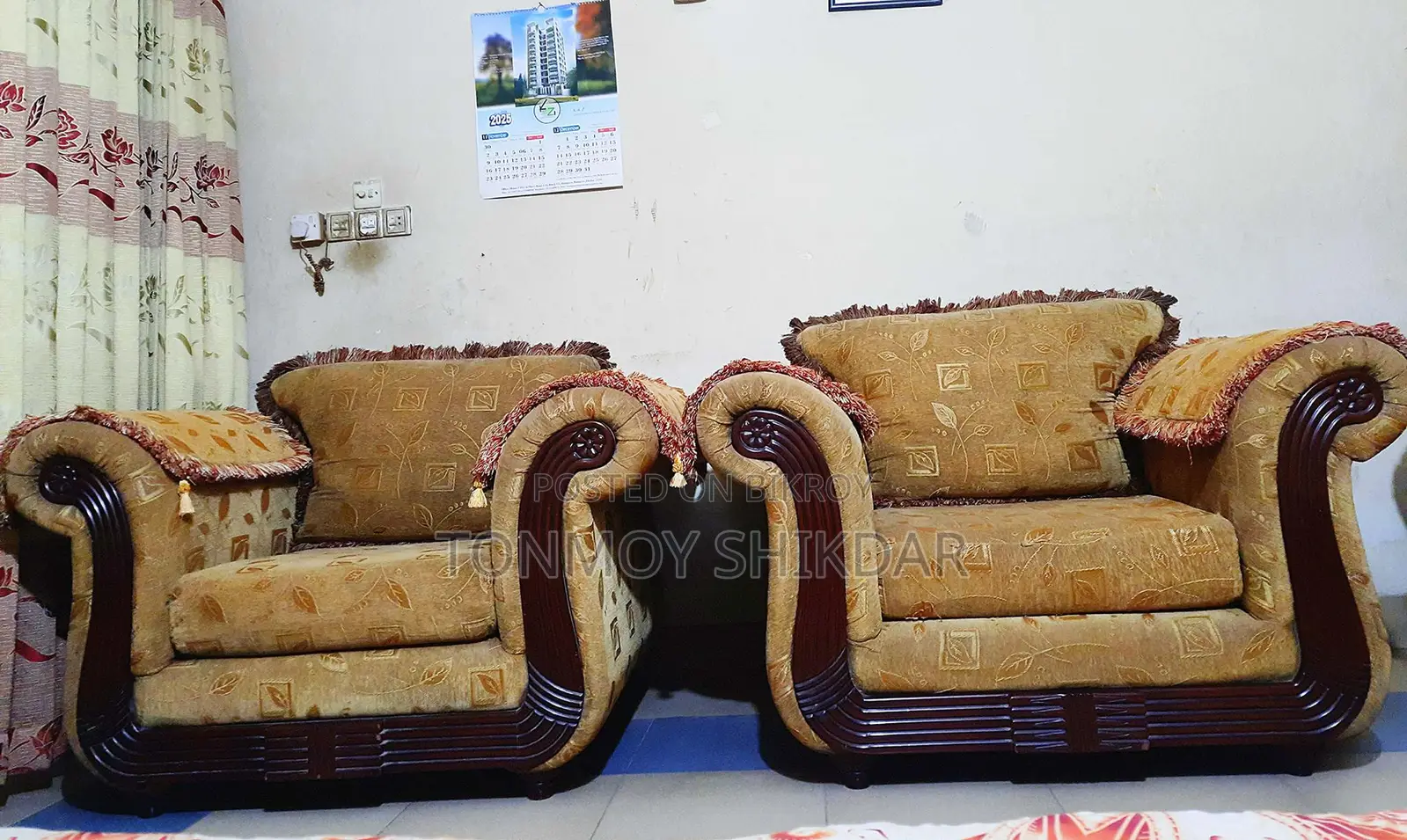 Otobi Luxury Segun Wood 5-Piece Sofa Set