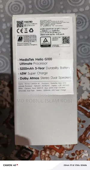 Tecno Camon 40 256 GB White