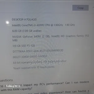 Laptop Asus 8GB Intel Core i3 HDD+SSD 1T