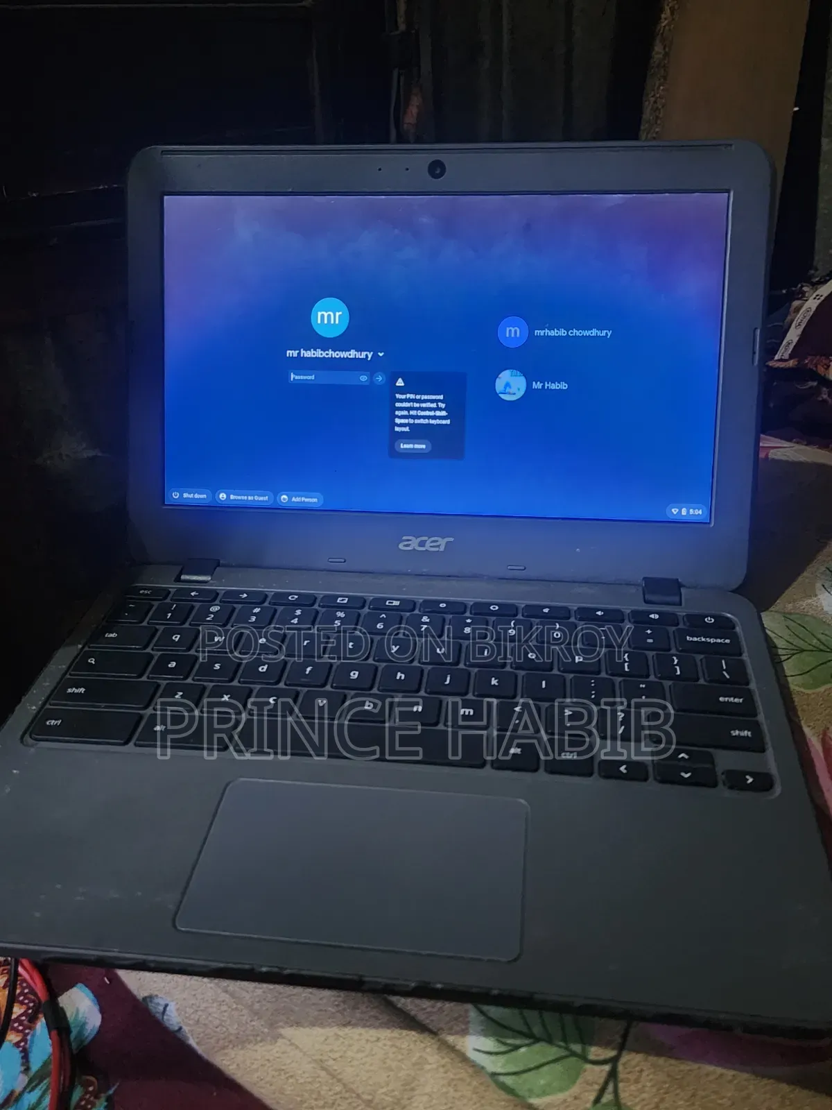 Laptop 8GB Intel Core I5 HDD 256GB