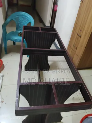 Melamine Board 6-Chair Dining Table Only