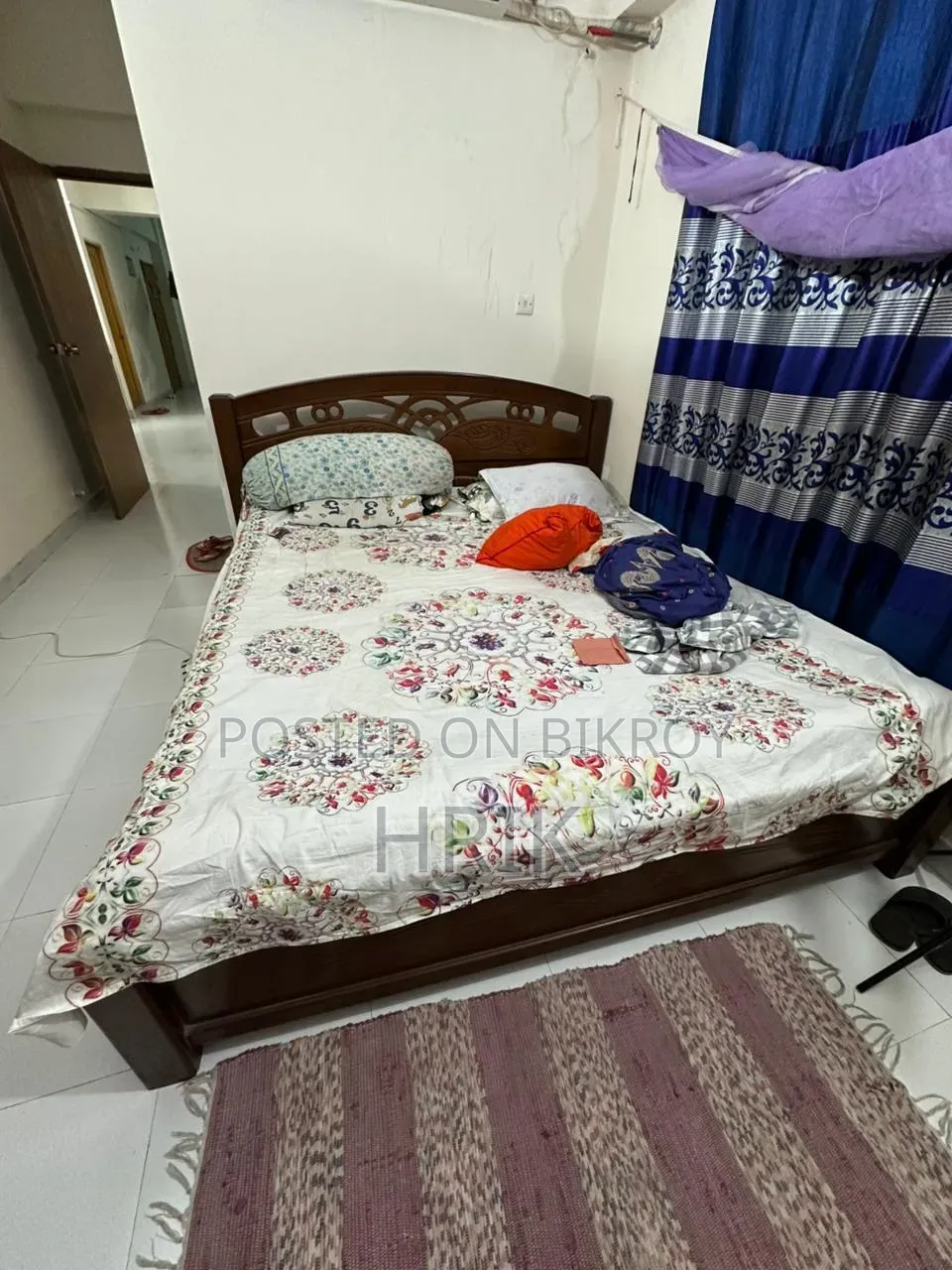 Extra King Size Bed (Oak Wood)
