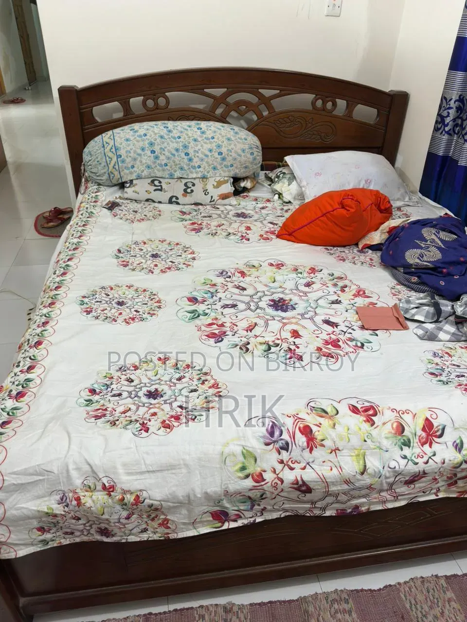 Extra King Size Bed (Oak Wood)