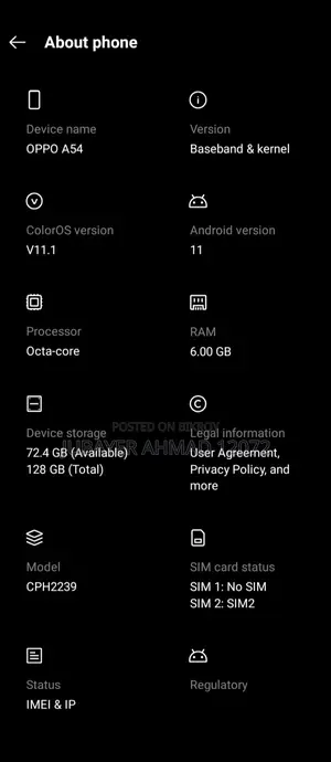 Oppo A54 128 GB Blue