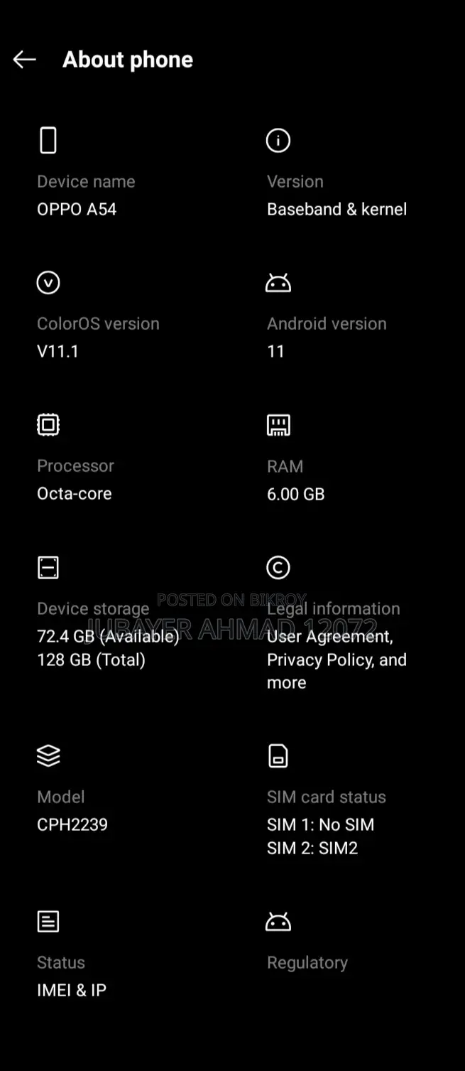 Oppo A54 128 GB Blue