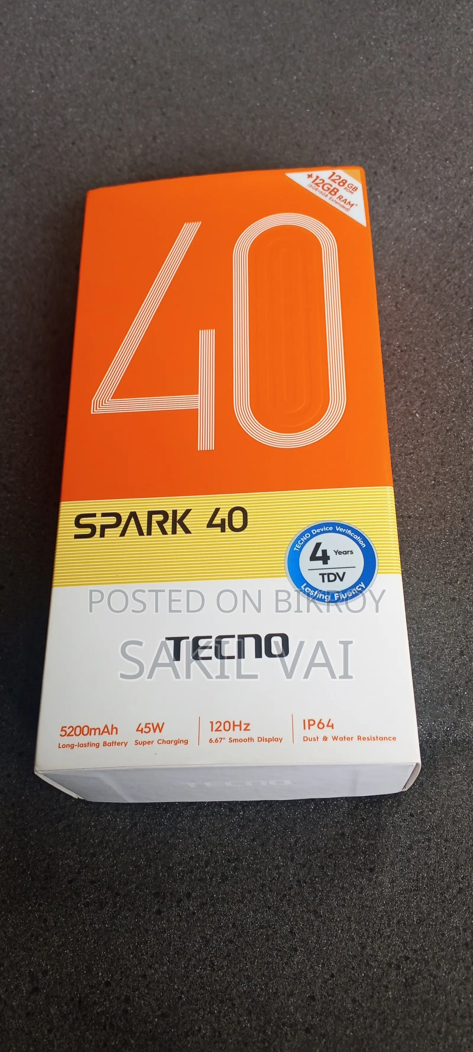 Tecno Spark 40 128 GB Gray