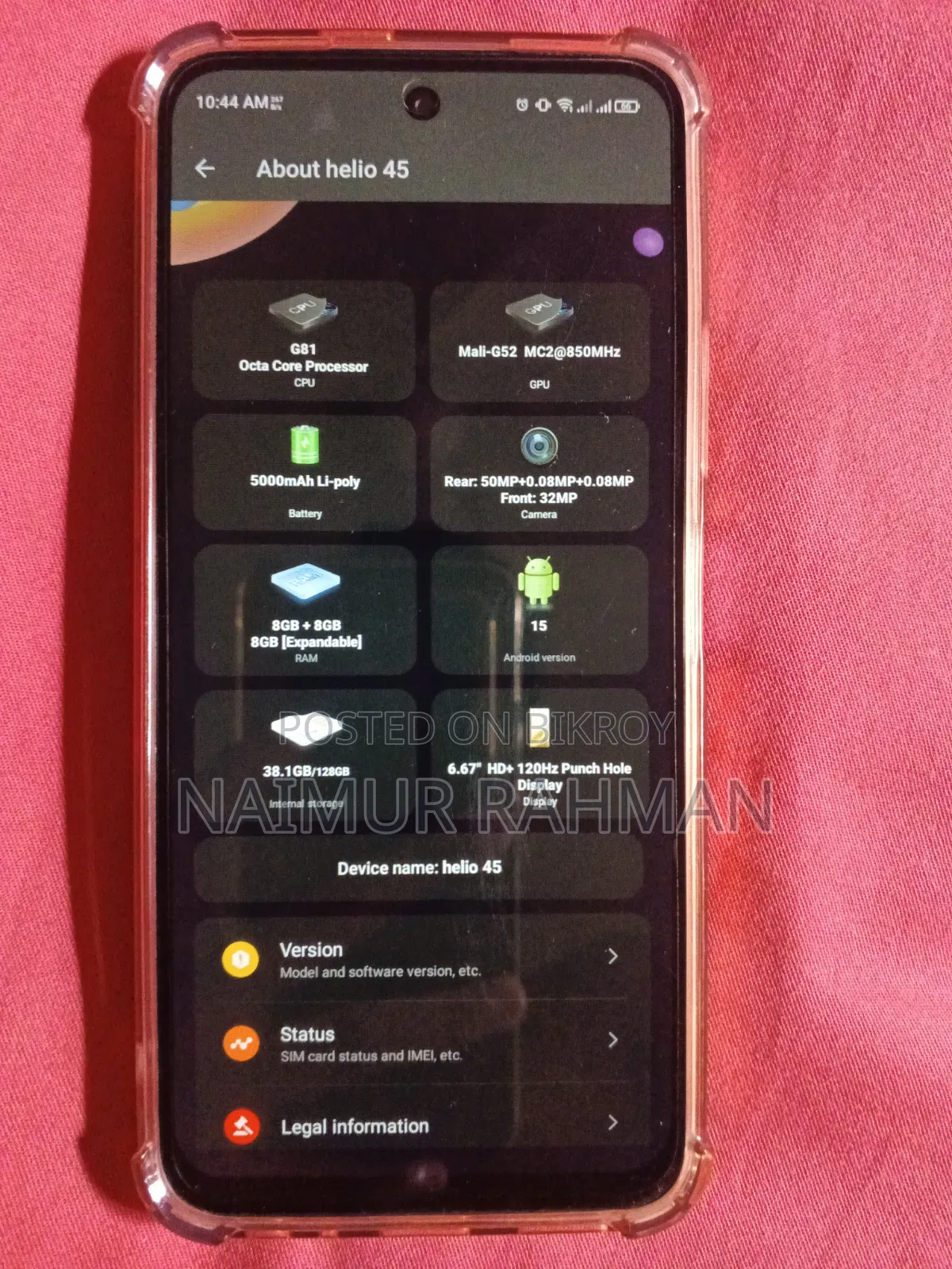 Helio 45 128 GB Gray