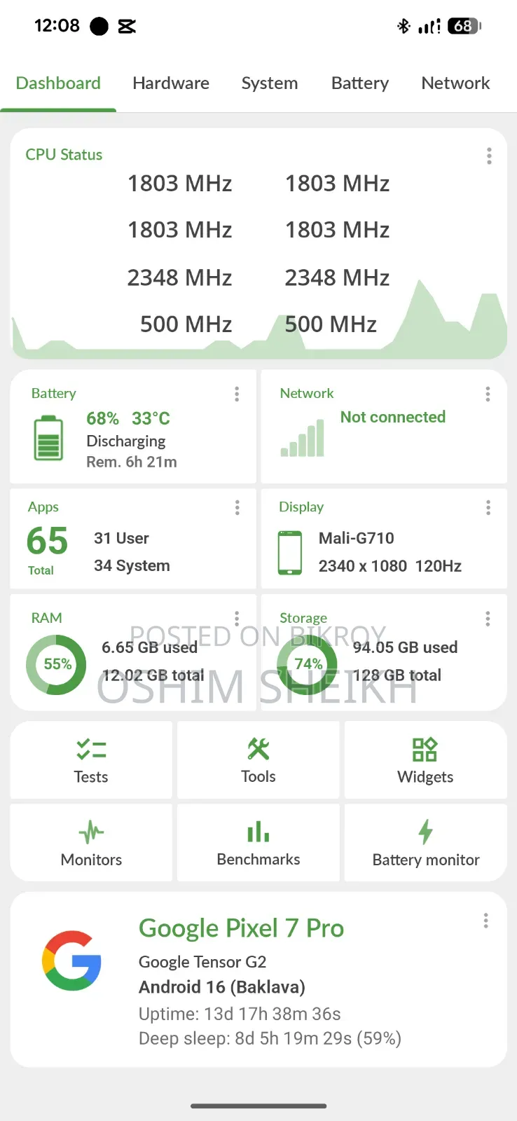 Google Pixel 7 Pro 128 GB Black