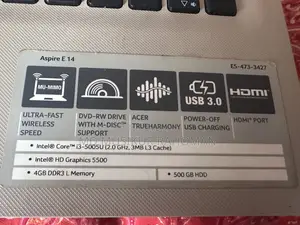Laptop Acer Aspire E5-473 4GB Intel Core I3 HDD 500GB