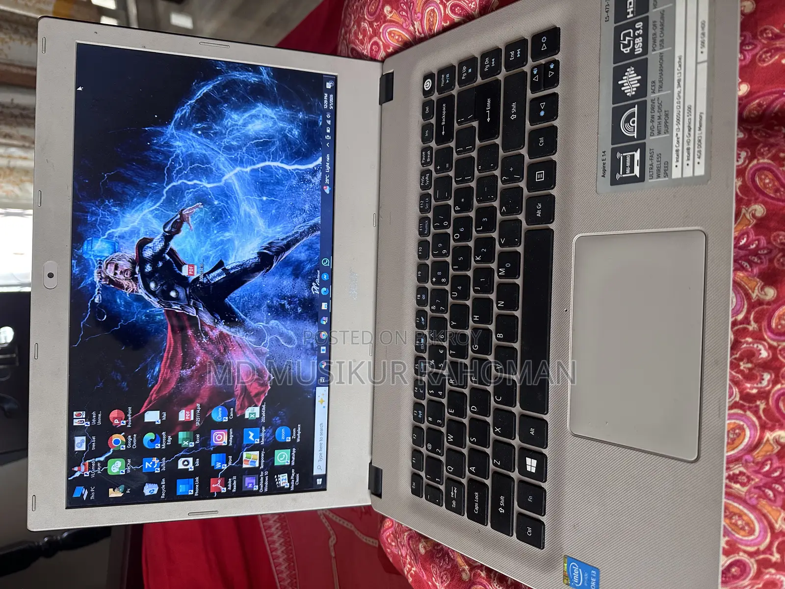 Laptop Acer Aspire E5-473 4GB Intel Core I3 HDD 500GB