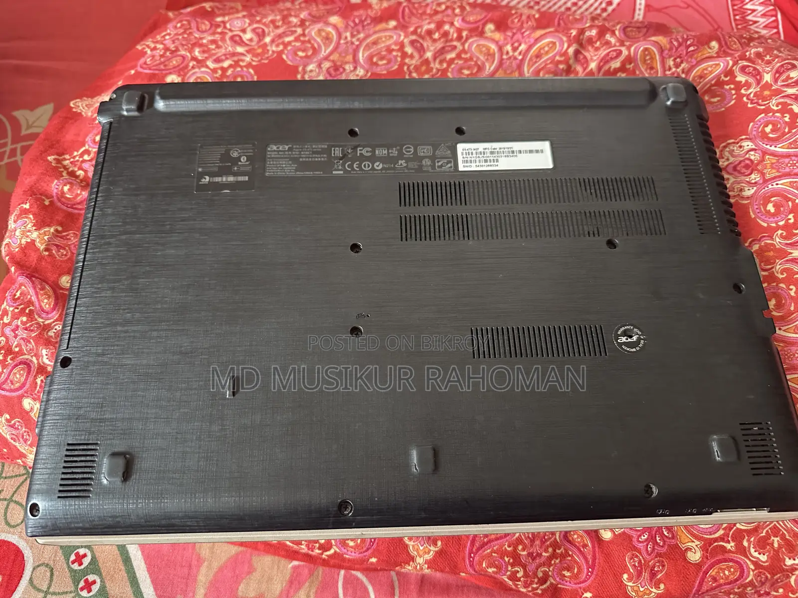 Laptop Acer Aspire E5-473 4GB Intel Core I3 HDD 500GB
