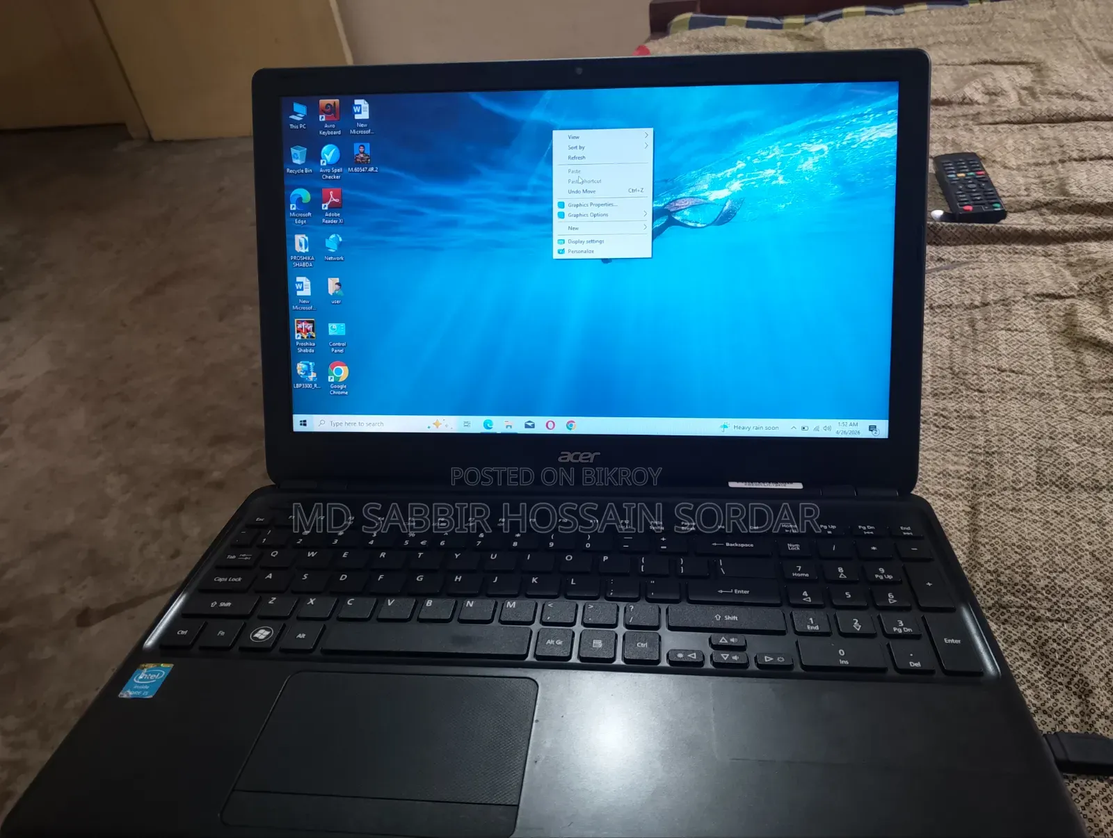 ল্যাপটপ Asus 4GB Intel Core I5 SSD 128GB