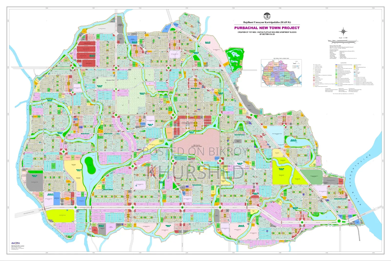 Plot for sale in Sector 9, Purbachal New Town.