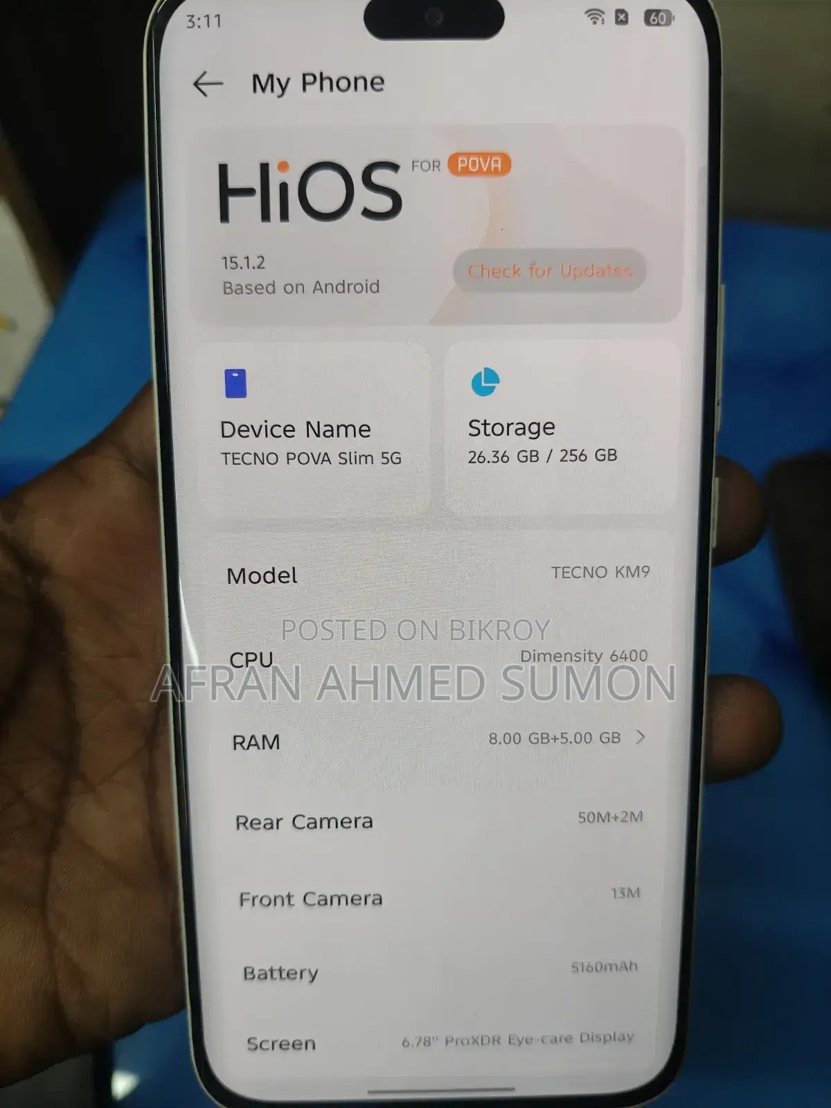 Tecno Pova 5 Pro 256 GB White