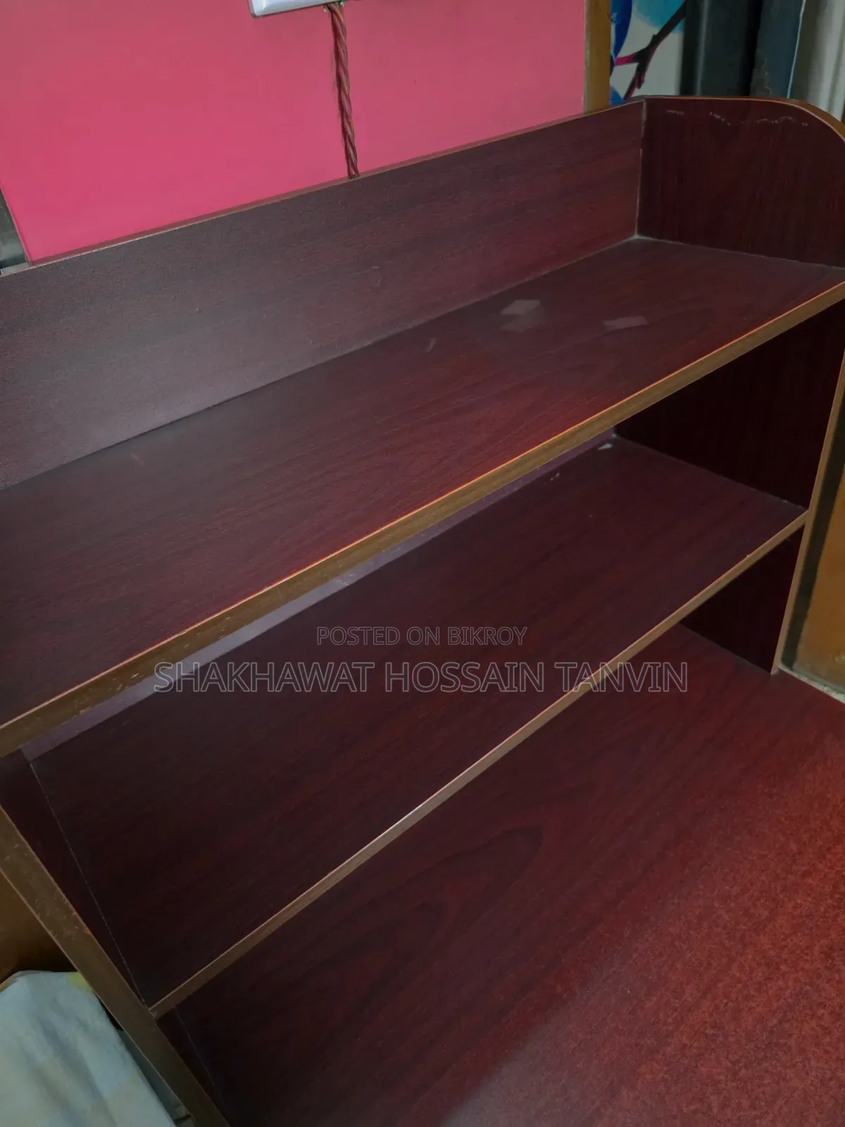 Premium Multi-Tier Study Table With Integrated Bookshelf Storage