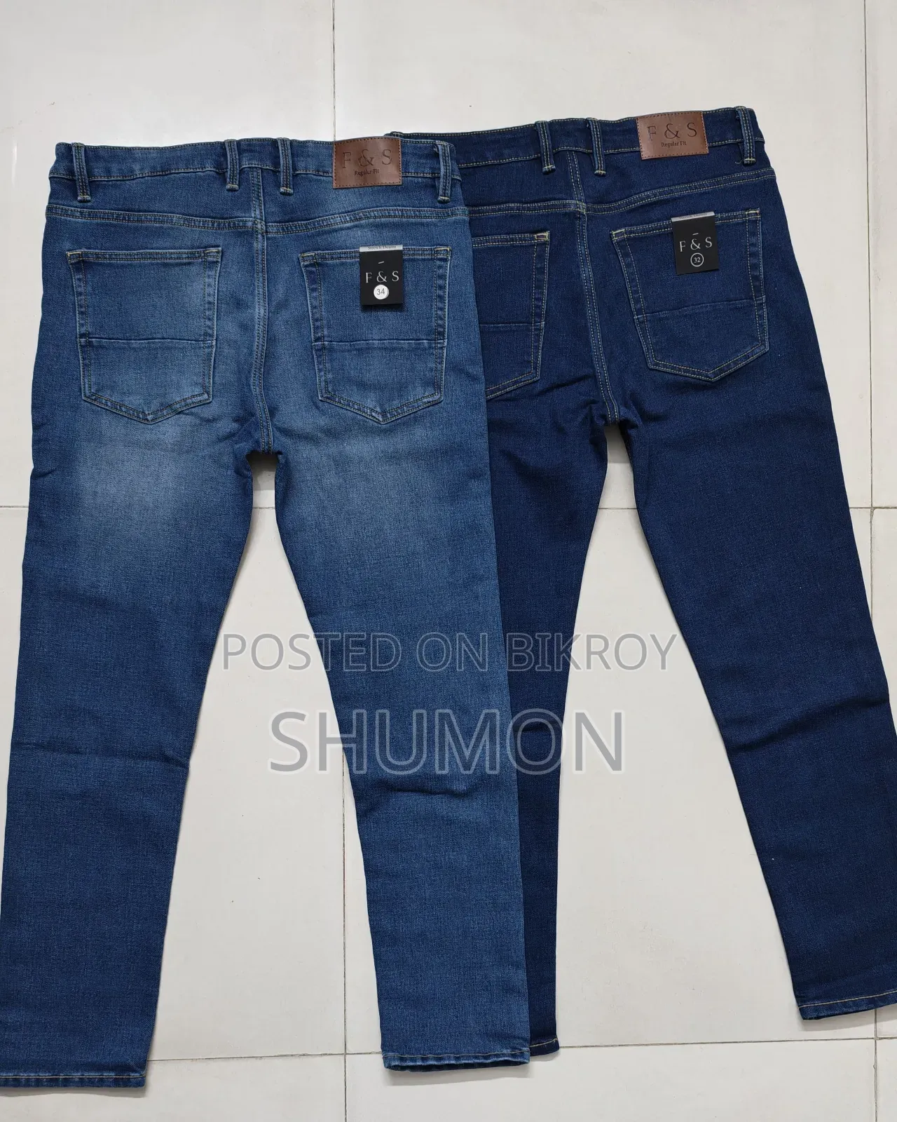 Knit Denim Jeans Pants
