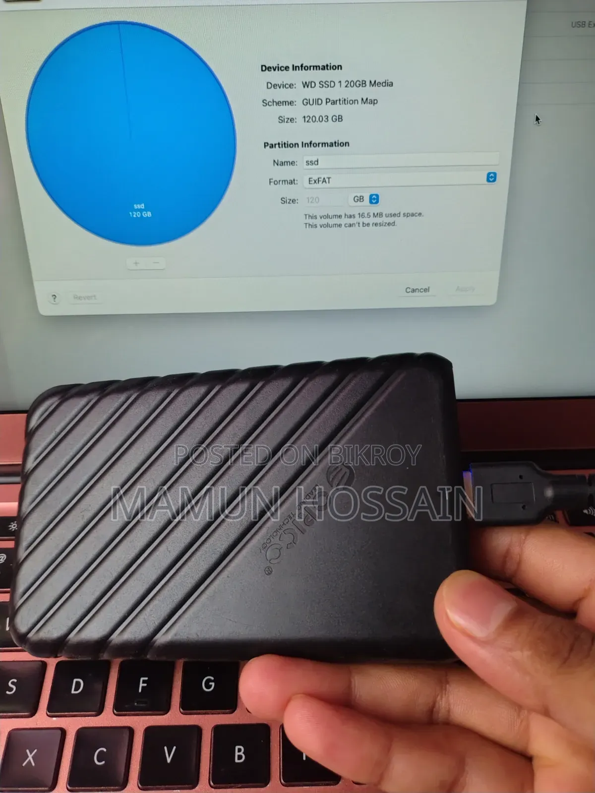 Wd 120 SSD With External Case