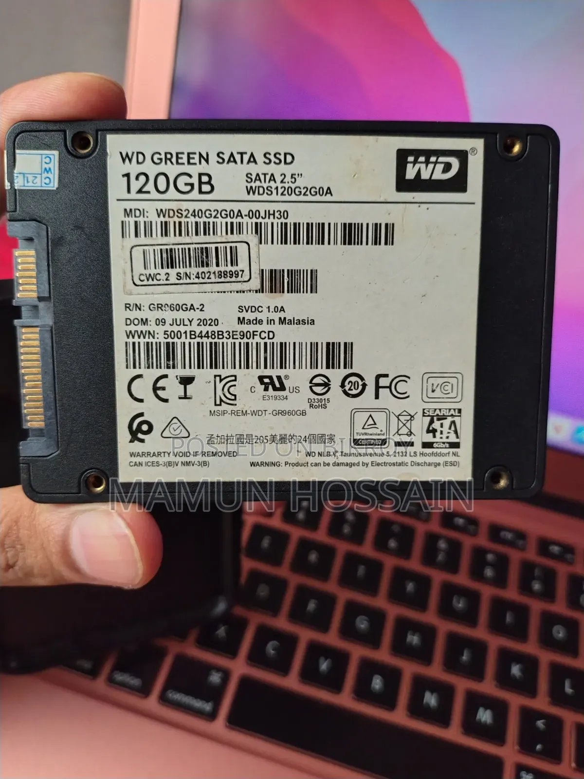 Wd 120 SSD With External Case