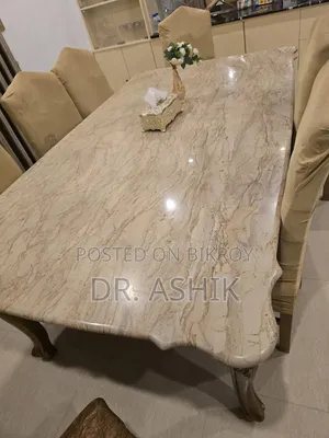 8 Chair Dining Table With Original Marble Top Sell Post