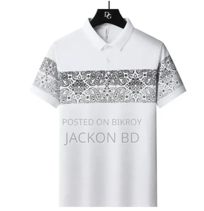 Paisley Print Polo T Shirt for Men