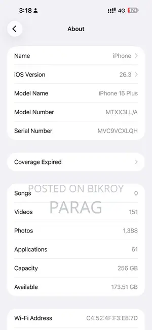 Apple iPhone 15 Plus USA LA (Used)