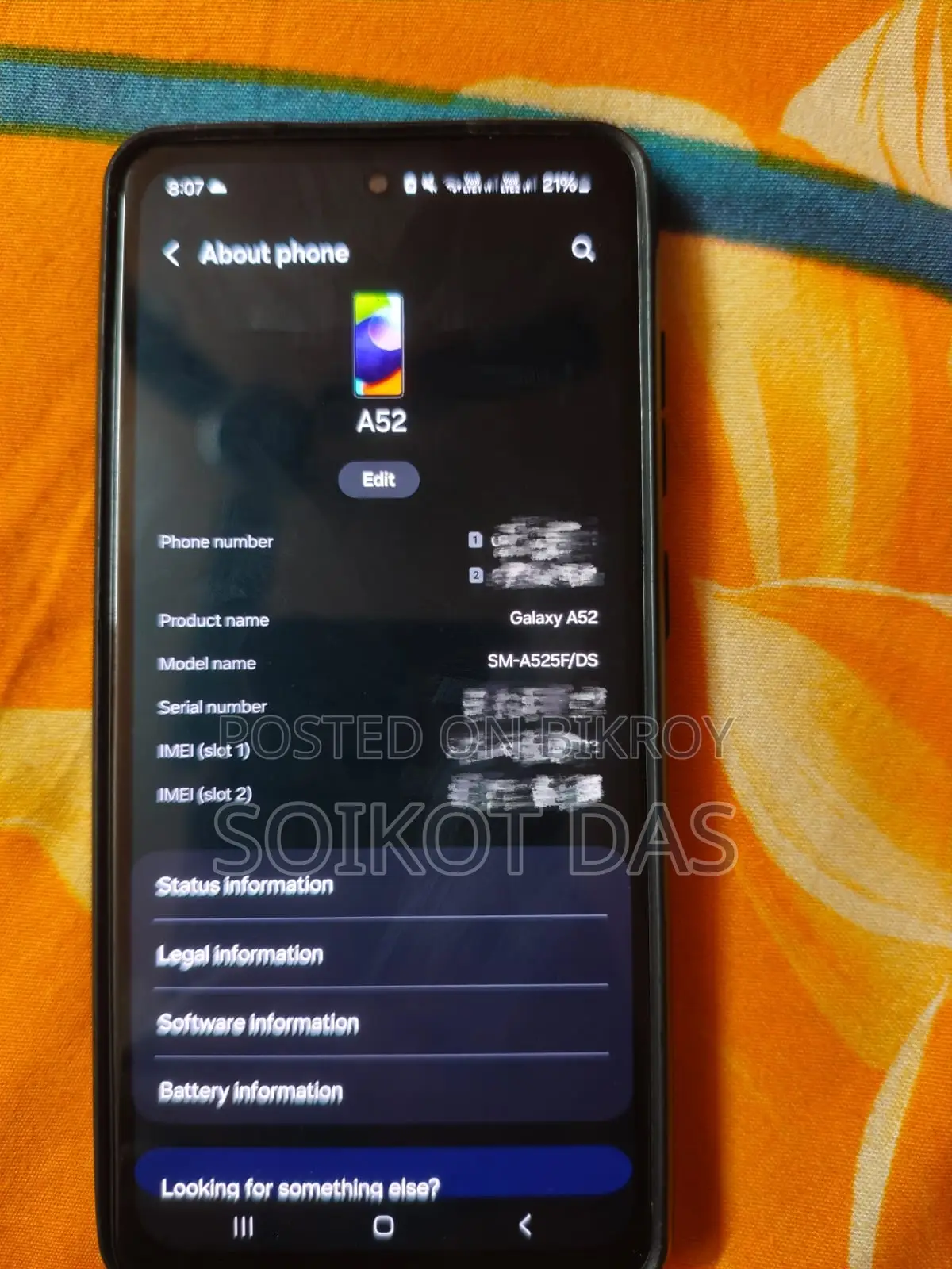Samsung Galaxy A52 (Used)