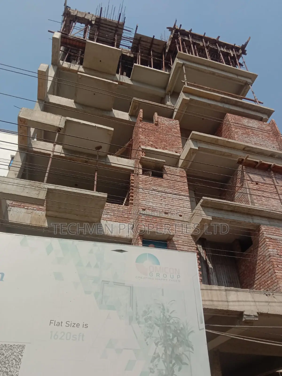 8000tk per sqft, 1620sqft Flat for Sale @ Bashundhara Block-L, Road-47