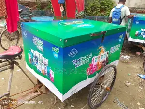 Three-wheeled van for milk delivery