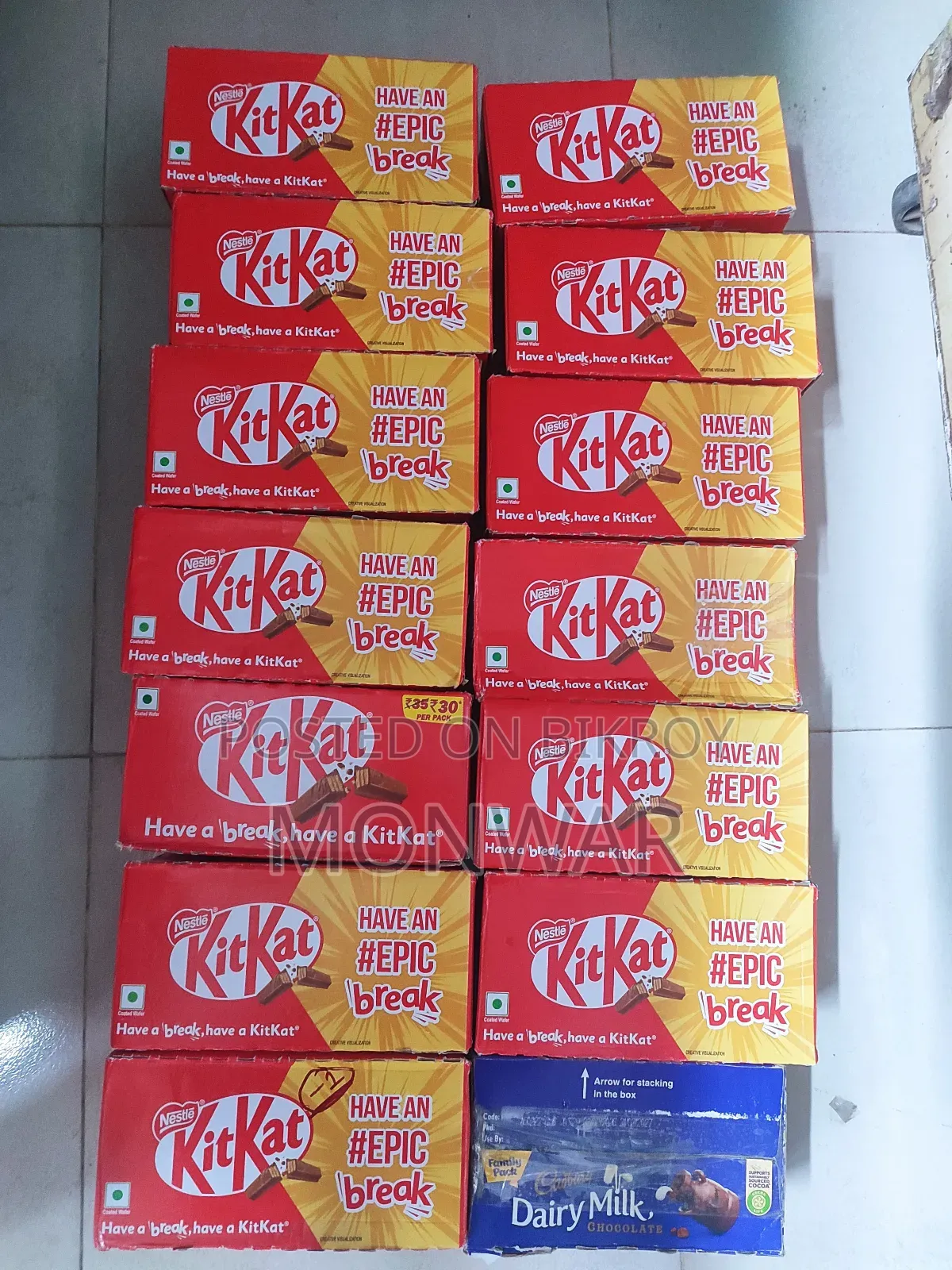 Indian Chocolates Kitkat, Dairy Milk, Snaker, Silk